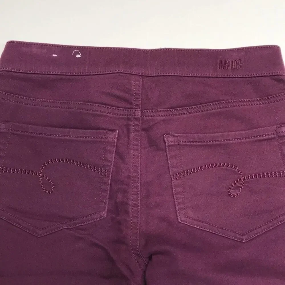 JUSTICE Girls Size 14 Bejeweled Mid Rise Leggings